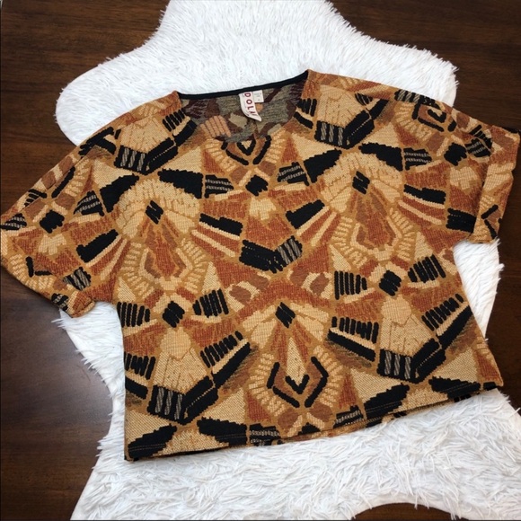 Anthropologie Dolan Cropped Boxy Textured Top - Picture 2 of 9